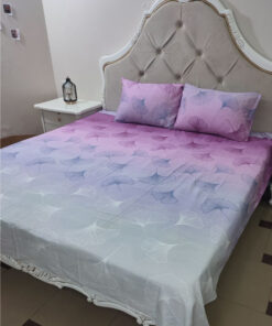 Cotton Satin Bedsheet Plum Flaura TC-240 Jungle Tree