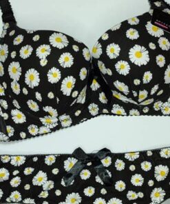 Flora 2PC Bra Black 34