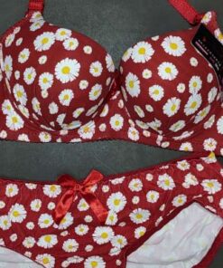 Flora 2PC Bra Red 36