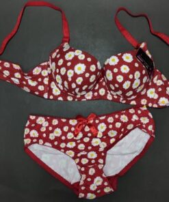 Flora 2PC Bra Red 36