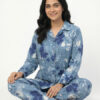Jungle Tree Night Suit Aqua Flora