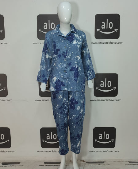 Jungle Tree Night Suit Aqua Flora - Image 3