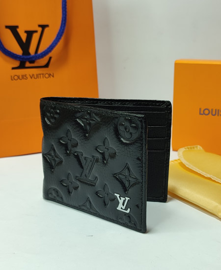 Buy online Lv Men Soft Leather Wallet Check In Pakistan