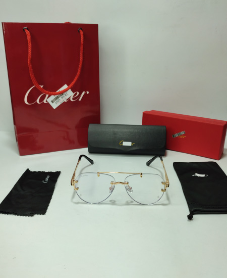 Cartier Gold Aviator Power Glasses Frame-CRT22 - Image 2