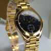 Michael Kors Black Ladies Watch MK3205 Yellow Gold