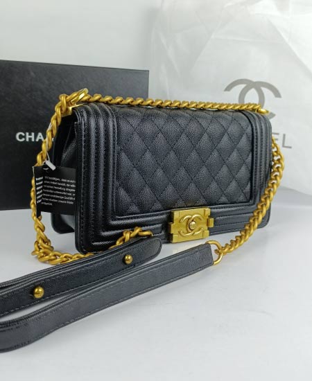 CHANEL Handbags Black Caviar Ladies Handbag