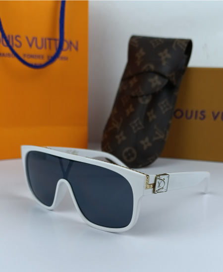 LV White Big Iconic Sunglasses VET11