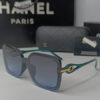 CHNL Green Teardrop Big Sunglasses