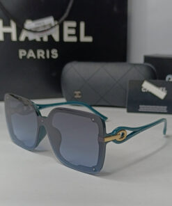 CHNL Green Teardrop Big Sunglasses