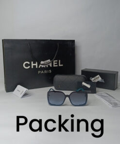 Alternative view of CHNL Green Teardrop Big Sunglasses-CHN01