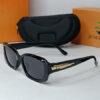Junglee Tree Black Rectangular Polarized Sunglasses