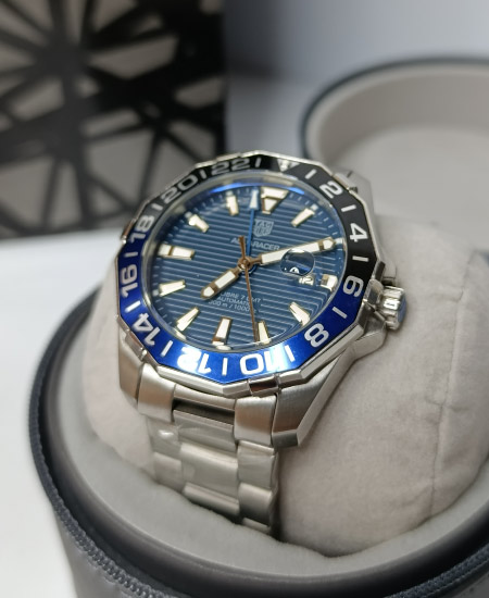 TAG Heuer Aquaracer GMT With Blue and Black Bezel WAY201T.BA0927