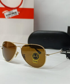 Ray Ban Golden Brown Aviator Sunglasses in Pakistan