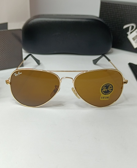 Ray Ban Golden Brown Aviator Sunglasses in Pakistan