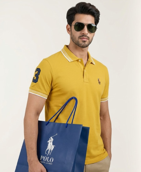 Polo Ralph Lauren Polo Shirts Mustard Small Logo