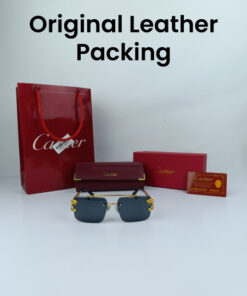 Alternative view of Cartier Sunglasses Golden Black CRT51