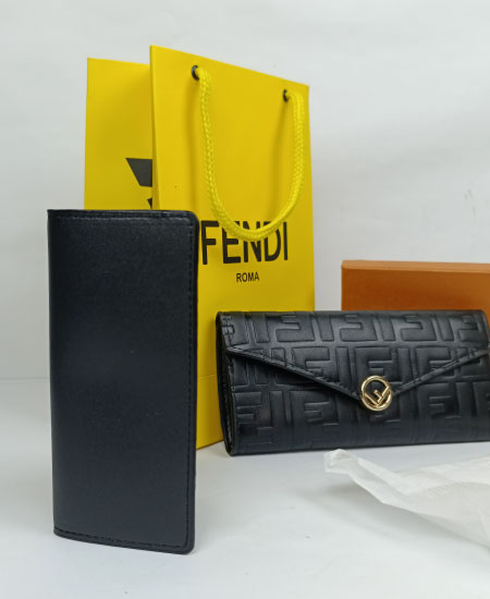 Fendi Black Ladies Wallet 2PC-A17B3 - Image 3