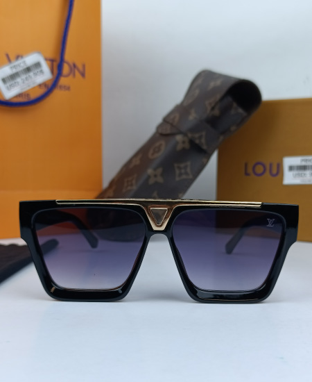 LV Evidence Sunglasses Glossy Black - Image 3