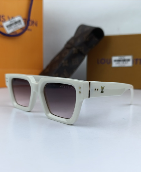 LV Monogram Square White Sunglasses