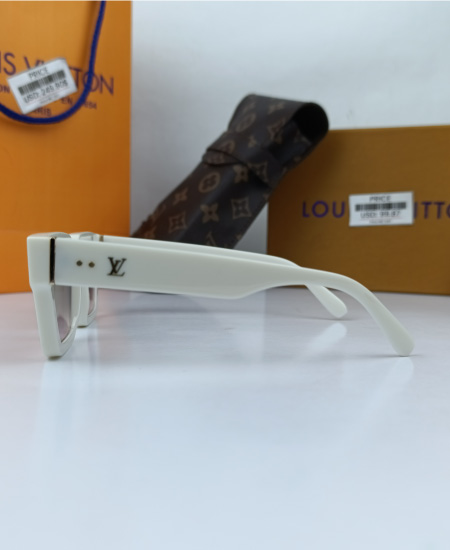 LV Monogram Square White Sunglasses