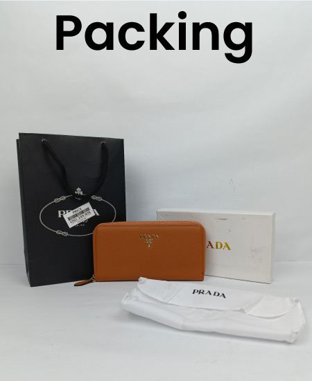 Prada Ladies Wallet Brown