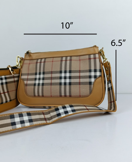 Burberry 2PC Handbag Brown - Image 2
