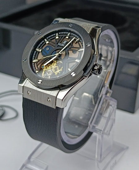 Hublot Watch Fusion Skeleton Black Bezel