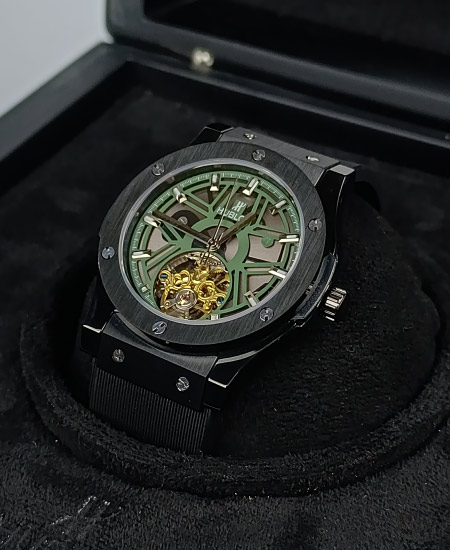 Hublot Watch Green Fusion Skeleton Black Night