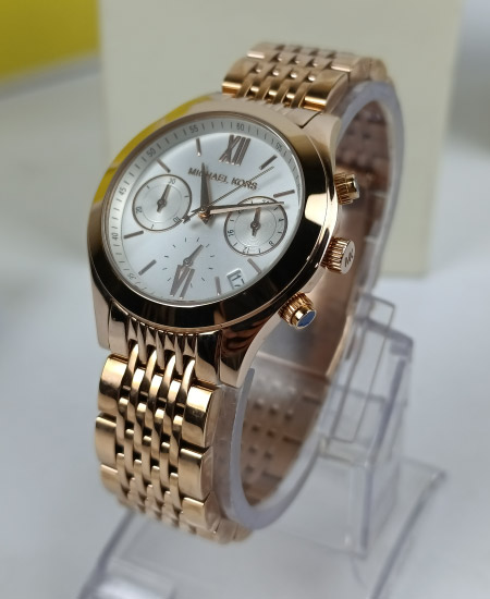 Michael Kors MK5775 Rose Gold MK Watch White