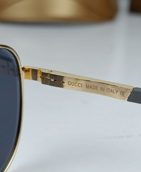 Gucci Sunglasses Aviator Golden Black - Image 6