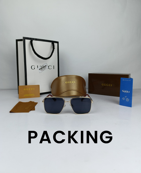 Gucci Sunglasses Golden Black - Image 2