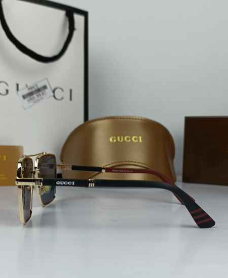 Gucci Sunglasses Golden Black - Image 5