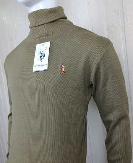 High Neck Olive Green