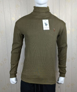 Alternative view of High Neck Olive Green