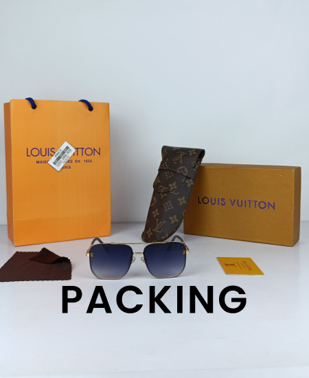 LV Sunglasses Square Golden LV21 - Image 2