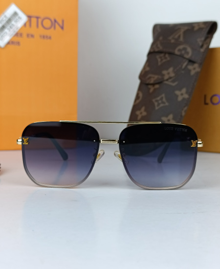 LV Sunglasses Square Golden LV21 - Image 4