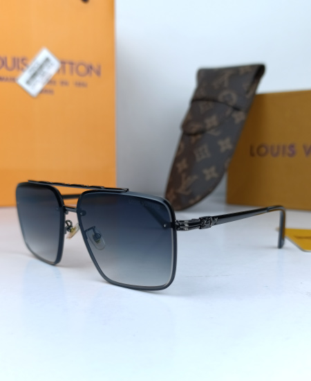 LV Sunglasses Square Gun Metal LV24