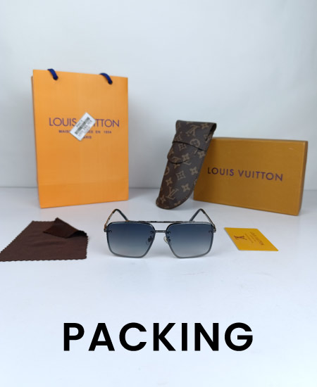 LV Sunglasses Square Gun Metal LV24 - Image 2