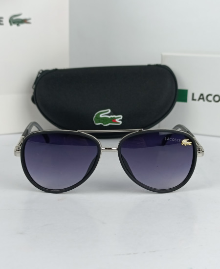 Lacoste Aviator Sunglasses Silver Lac024 - Image 4