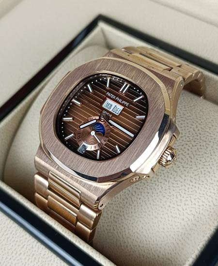 PATEK PHILIPPE Watch 57261A Nautilus Chocolate Dial Rose Gold