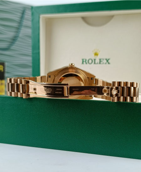 Rolex Day Date Watch Rose Gold Chocolate Dial Roman 228238 - Image 7