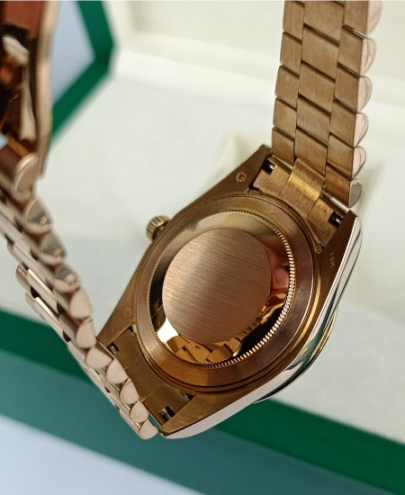 Rolex Day Date Watch Rose Gold Chocolate Dial Roman 228238 - Image 6