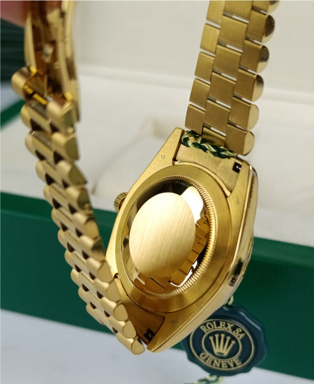 Rolex Day Date Watch Yellow Gold Green Dial Roman 228238 - Image 5