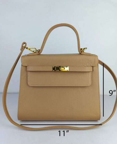 1.1 Hermes Kelly Handbags Beige in Original Leather - Image 3