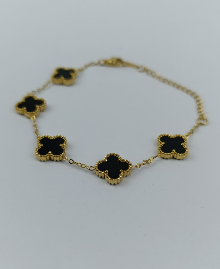 Clover Bracelet Black Jewelry