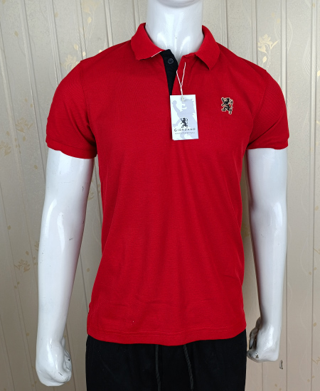 Giordano Polo Shirt Red Small Logo - Image 3