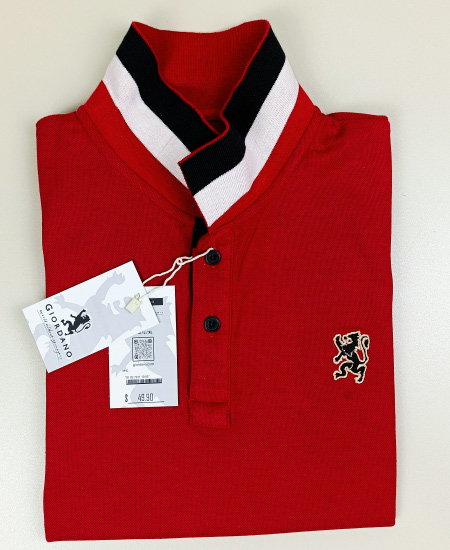 Giordano Polo Shirt Red Small Logo