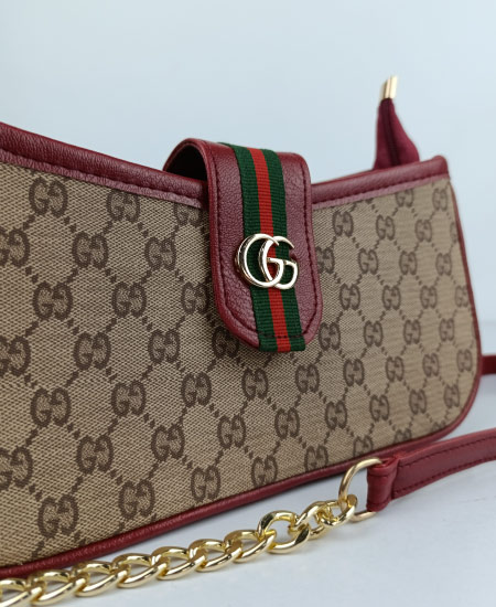 Gucci Handbag Mehroon 005