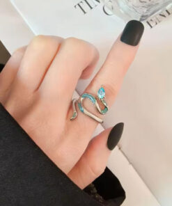 Jungle Tree 925 Sterling Silver Snake Rings