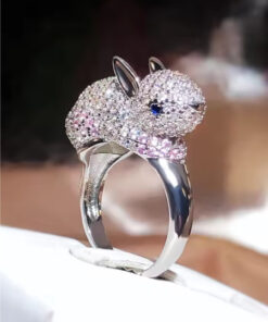 Alternative view of Jungle Tree Rabbit Rings